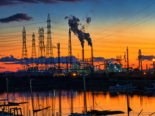 水島工業地帯の絶景夕焼けを撮る。